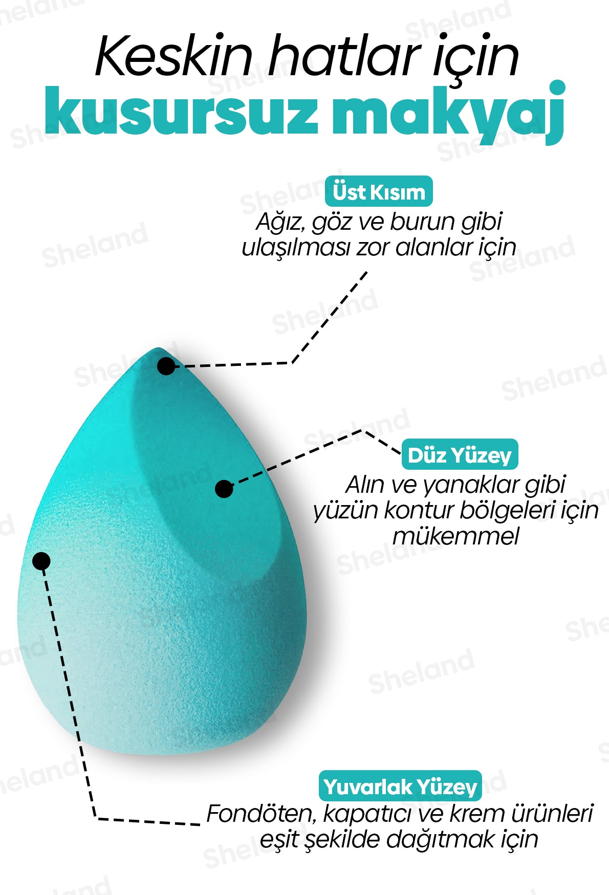Gümüş İyonlu Ultra Soft Makyaj Süngeri