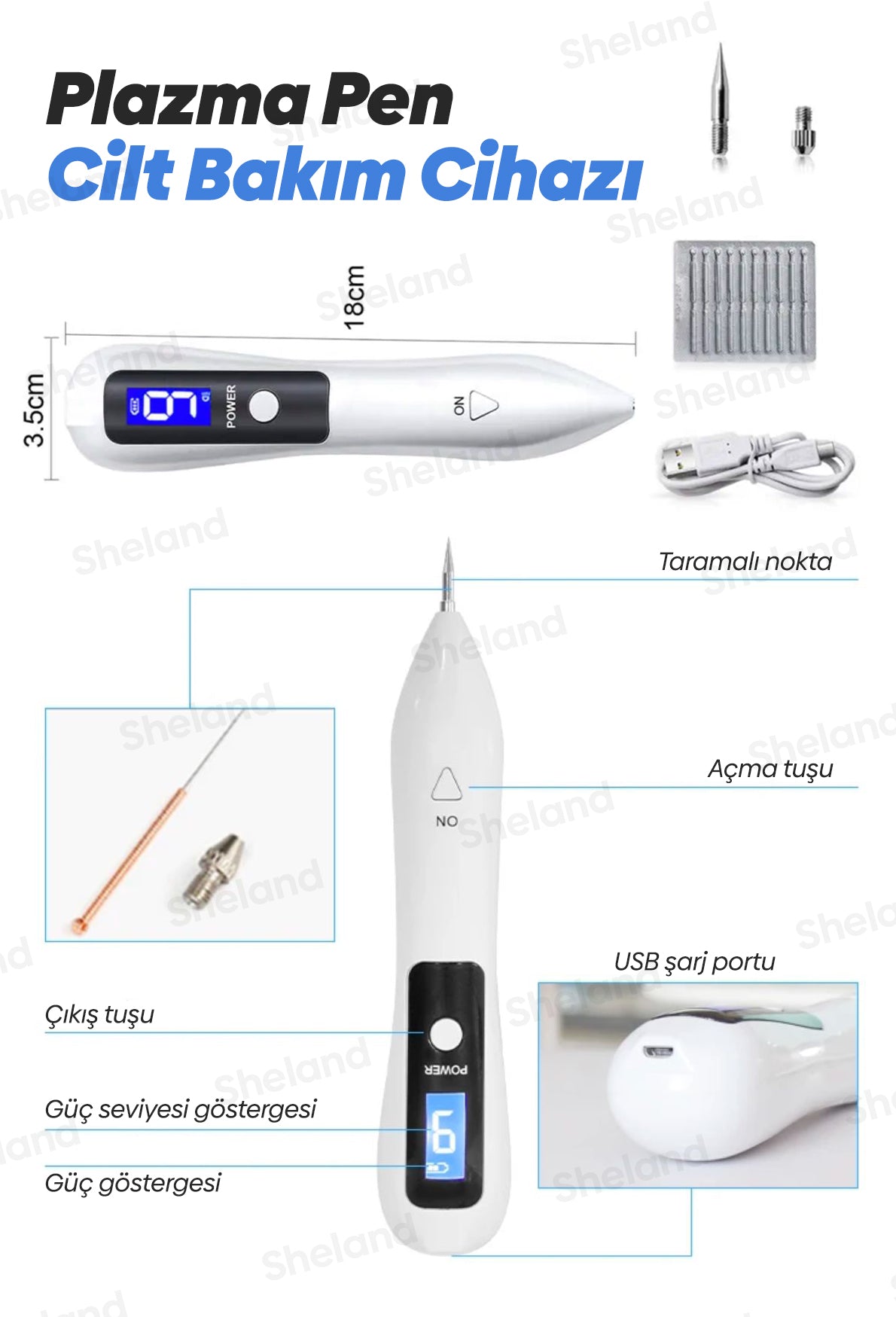Mole Plazma Pen Akne, Yara Izi, Ben, Dövme, Siğil, Çatlak, Leke Silme ve Cilt Bakım