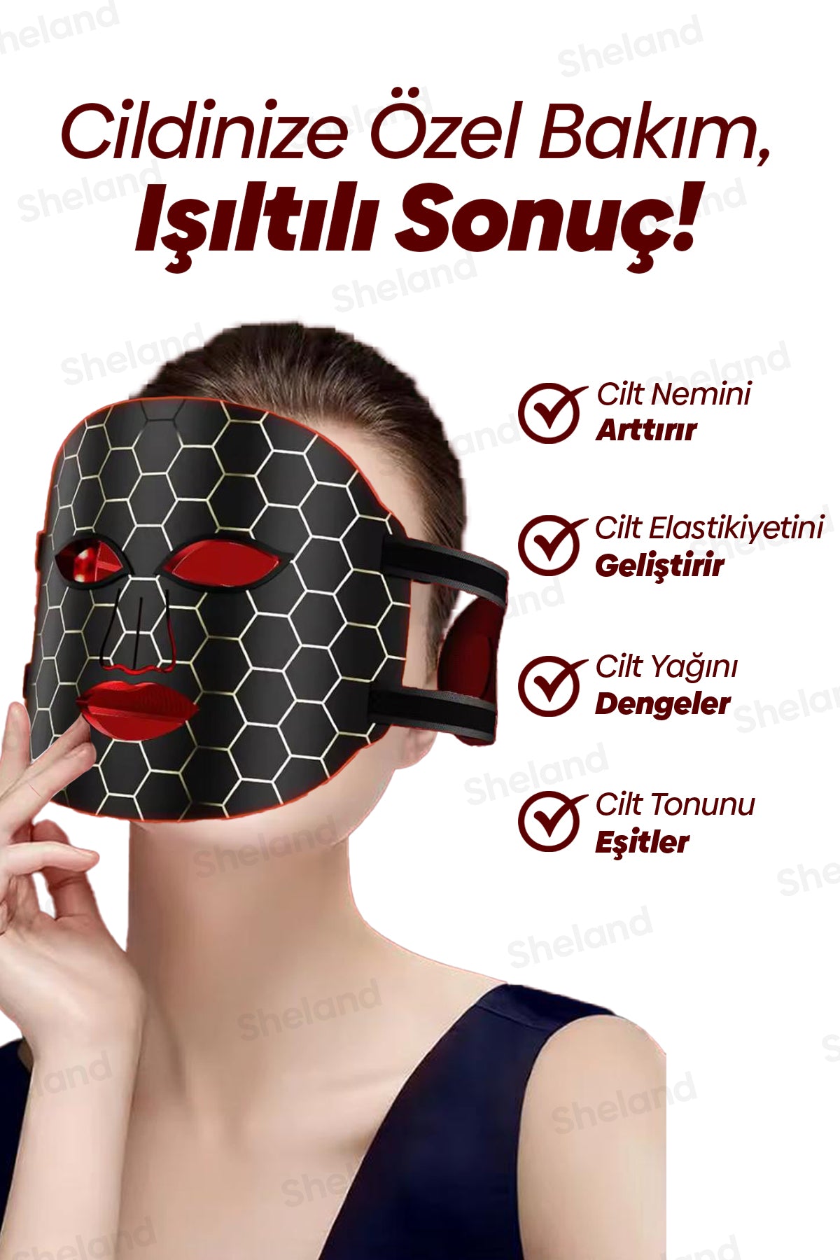 Pro 7 Renkli Uzaktan Kumandalı Led Yüz Maskesi