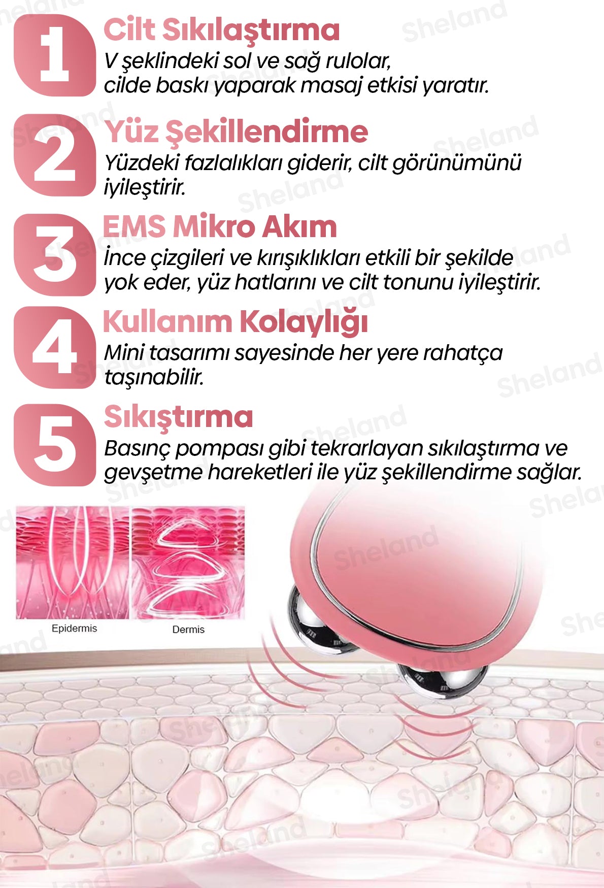 Pro Microcurrent Ems Mikro Akım Onarıcı Göz Çevresi Sıkılaştırma Cihazı