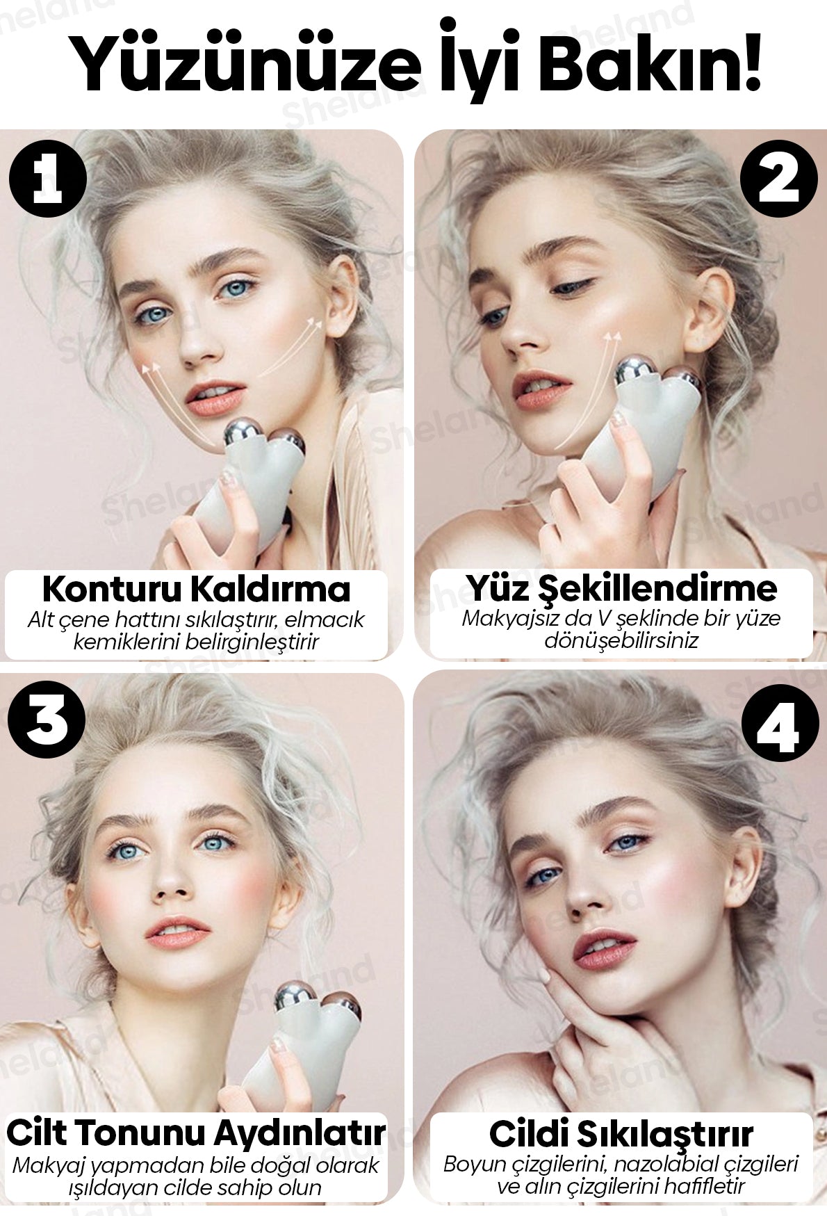 Pro Ems Sıkılaştırma Yenileyici Ve Canlandırıcı Yüz Masaj Ve Temizleme Cihazı