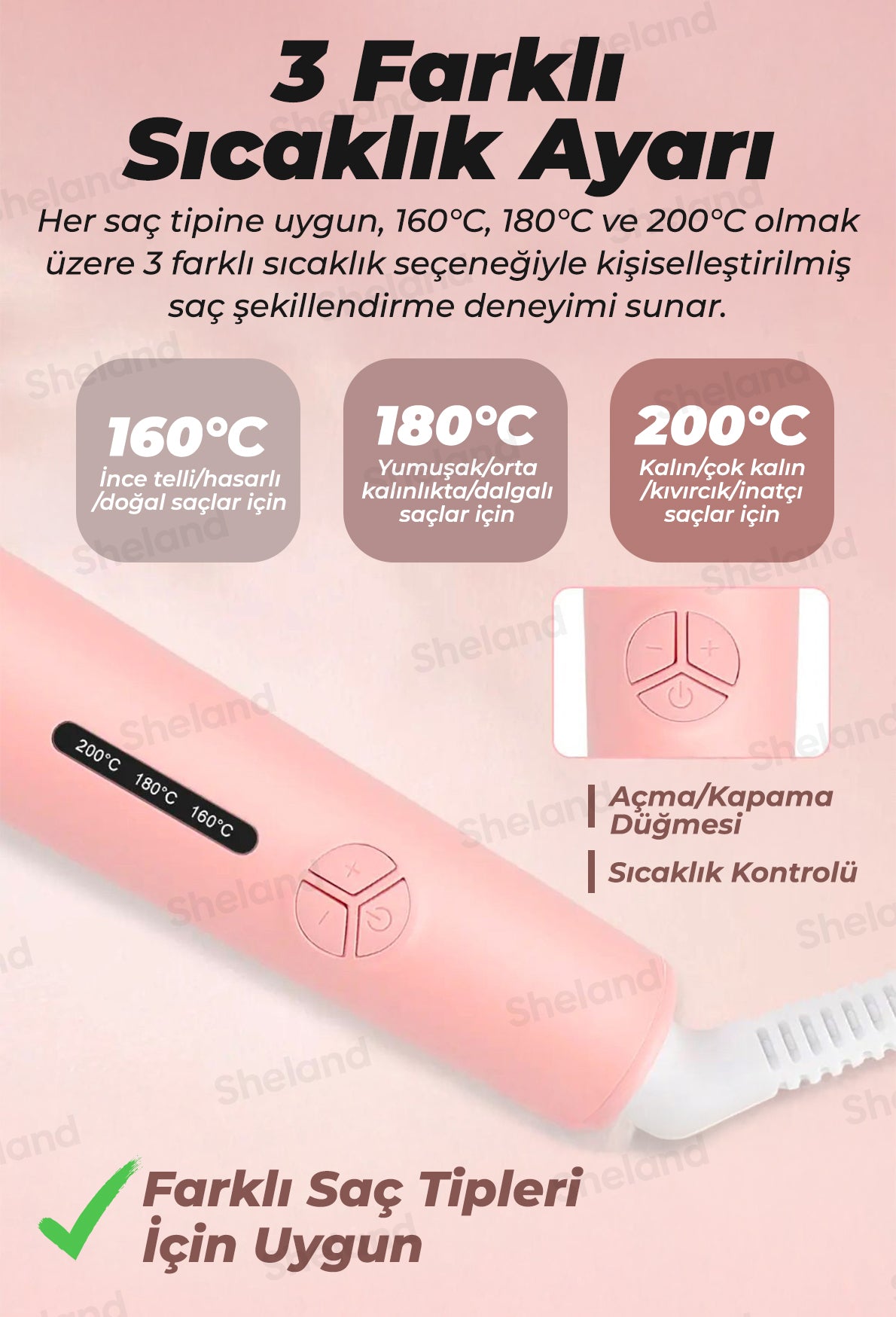 2 si 1 Arada Saç Maşası ve Saç Düzleştirici